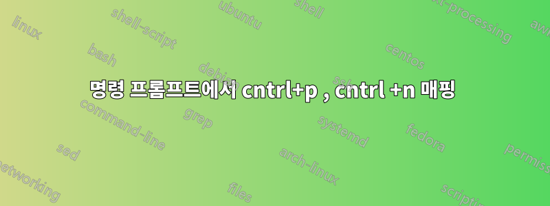 명령 프롬프트에서 cntrl+p , cntrl +n 매핑