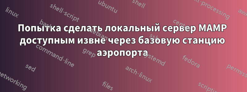 Попытка сделать локальный сервер MAMP доступным извне через базовую станцию ​​аэропорта