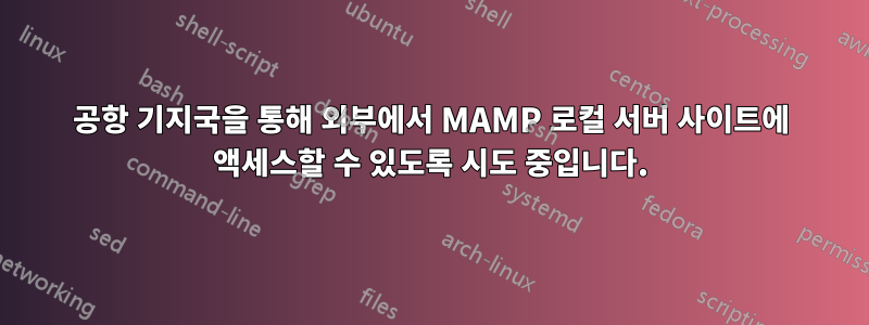 공항 기지국을 통해 외부에서 MAMP 로컬 서버 사이트에 액세스할 수 있도록 시도 중입니다.