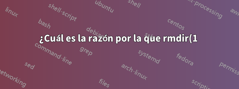 ¿Cuál es la razón por la que rmdir(1) y rm(1) coexisten?