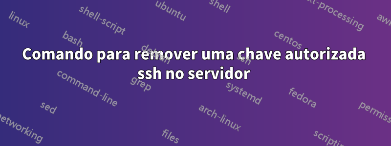 Comando para remover uma chave autorizada ssh no servidor