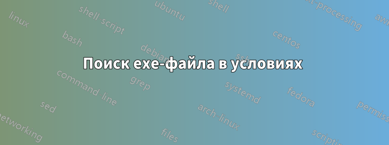 Поиск exe-файла в условиях