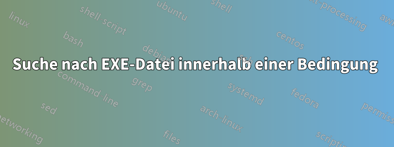 Suche nach EXE-Datei innerhalb einer Bedingung