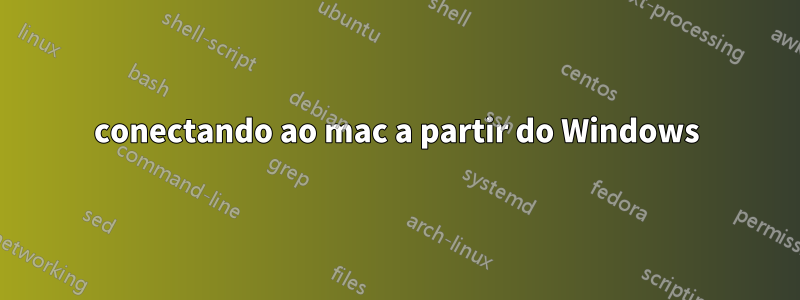 conectando ao mac a partir do Windows