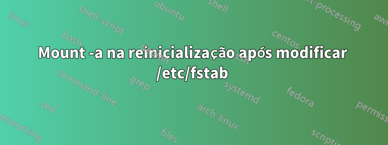 Mount -a na reinicialização após modificar /etc/fstab