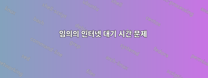 임의의 인터넷 대기 시간 문제