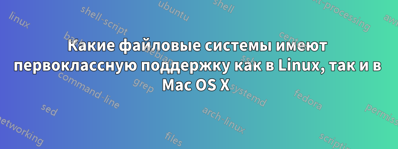 Какие файловые системы имеют первоклассную поддержку как в Linux, так и в Mac OS X 