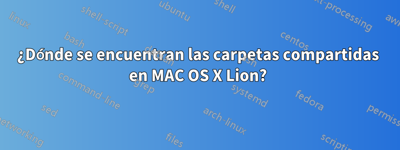 ¿Dónde se encuentran las carpetas compartidas en MAC OS X Lion?