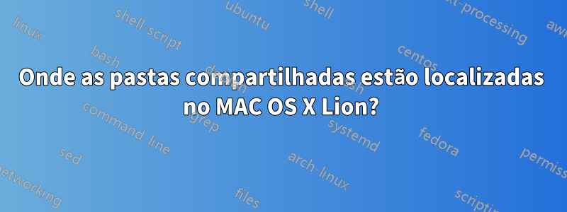 Onde as pastas compartilhadas estão localizadas no MAC OS X Lion?