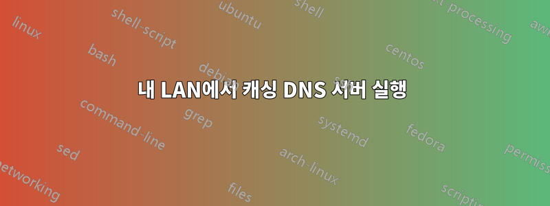 내 LAN에서 캐싱 DNS 서버 실행