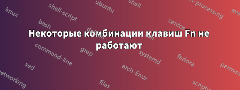 Некоторые комбинации клавиш Fn не работают