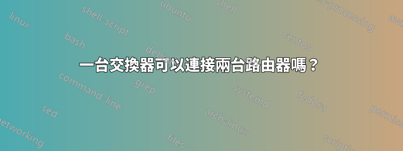 一台交換器可以連接兩台路由器嗎？