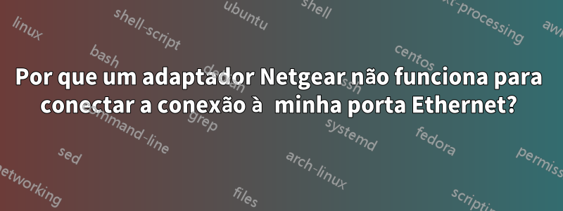 Por que um adaptador Netgear não funciona para conectar a conexão à minha porta Ethernet?