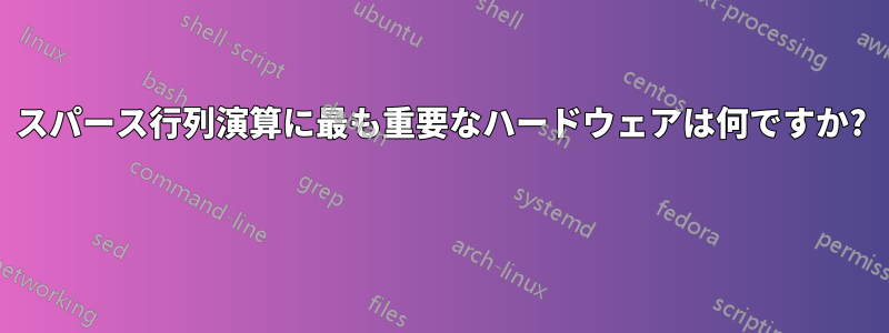 スパース行列演算に最も重要なハードウェアは何ですか? 