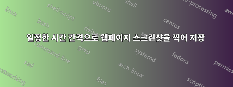 일정한 시간 간격으로 웹페이지 스크린샷을 찍어 저장