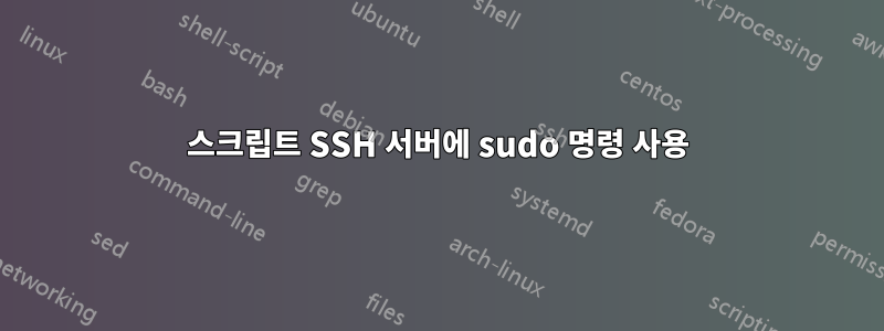 스크립트 SSH 서버에 sudo 명령 사용