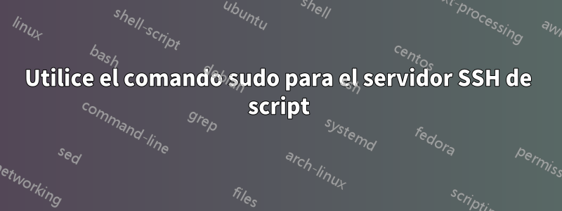 Utilice el comando sudo para el servidor SSH de script