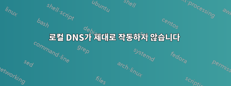 로컬 DNS가 제대로 작동하지 않습니다