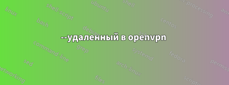 --удаленный в openvpn