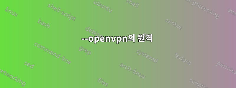 --openvpn의 원격