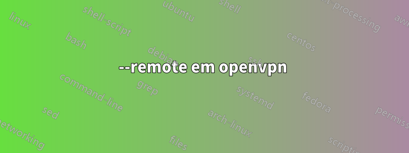 --remote em openvpn