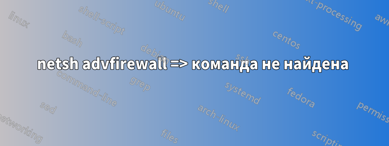 netsh advfirewall => команда не найдена