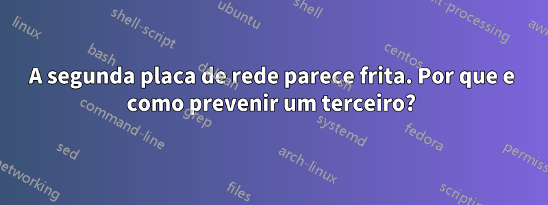 A segunda placa de rede parece frita. Por que e como prevenir um terceiro?