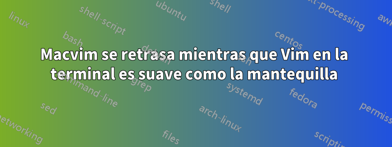 Macvim se retrasa mientras que Vim en la terminal es suave como la mantequilla