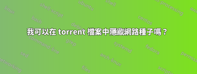 我可以在 torrent 檔案中隱藏網路種子嗎？