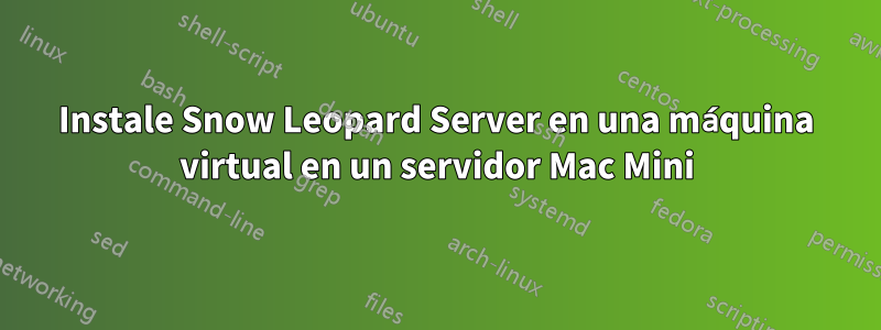 Instale Snow Leopard Server en una máquina virtual en un servidor Mac Mini