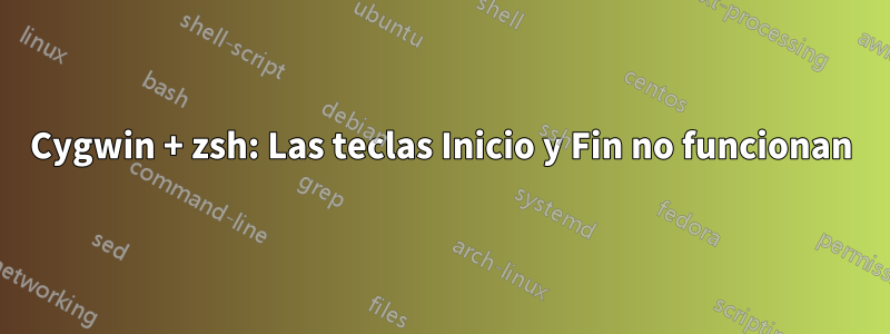 Cygwin + zsh: Las teclas Inicio y Fin no funcionan