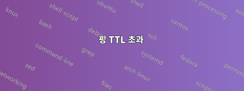 핑 TTL 초과