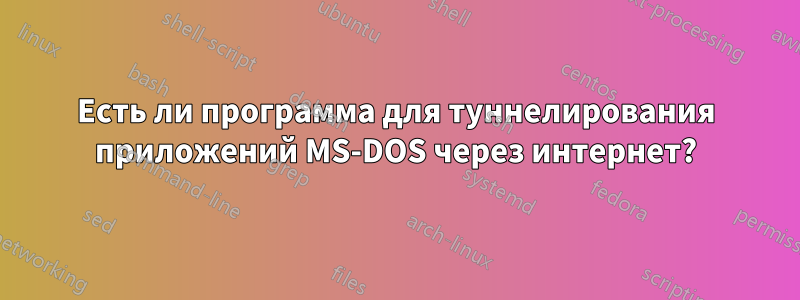 Есть ли программа для туннелирования приложений MS-DOS через интернет?