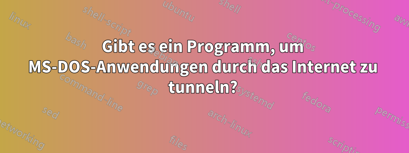 Gibt es ein Programm, um MS-DOS-Anwendungen durch das Internet zu tunneln?