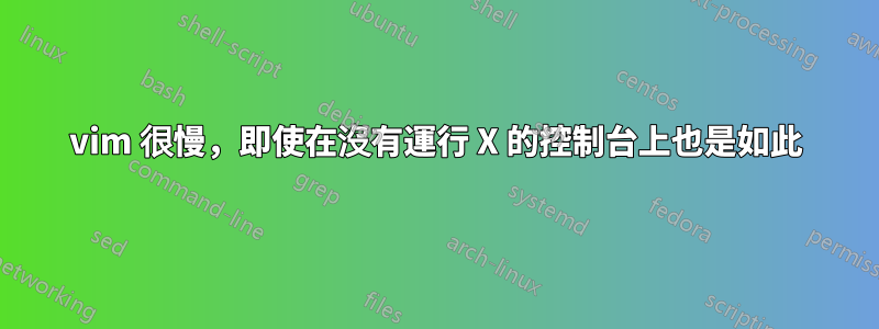 vim 很慢，即使在沒有運行 X 的控制台上也是如此