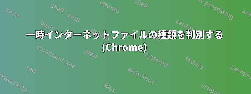 一時インターネットファイルの種類を判別する (Chrome)