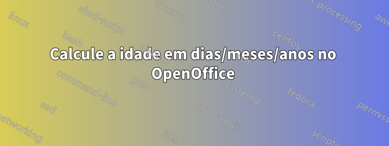 Calcule a idade em dias/meses/anos no OpenOffice