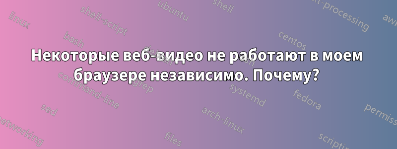 Некоторые веб-видео не работают в моем браузере независимо. Почему?