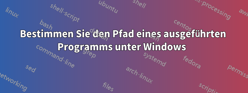 Bestimmen Sie den Pfad eines ausgeführten Programms unter Windows 