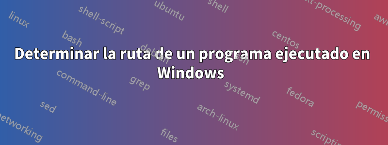 Determinar la ruta de un programa ejecutado en Windows 