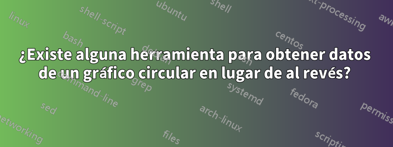 ¿Existe alguna herramienta para obtener datos de un gráfico circular en lugar de al revés?