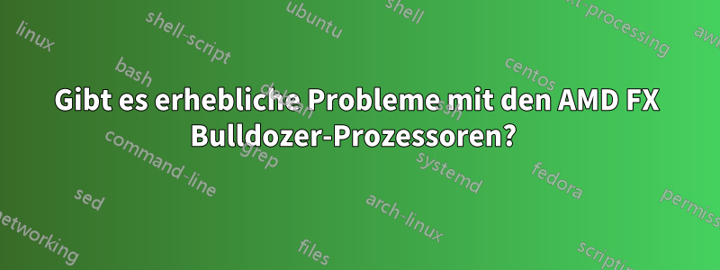 Gibt es erhebliche Probleme mit den AMD FX Bulldozer-Prozessoren? 