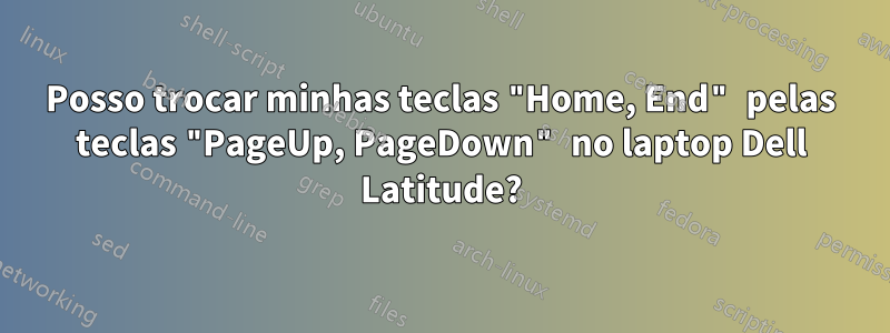 Posso trocar minhas teclas "Home, End" pelas teclas "PageUp, PageDown" no laptop Dell Latitude?