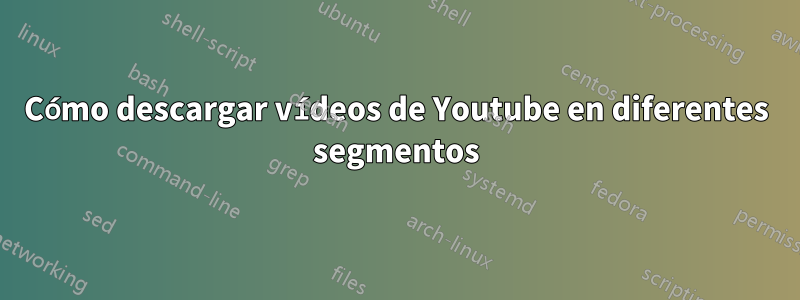 Cómo descargar vídeos de Youtube en diferentes segmentos