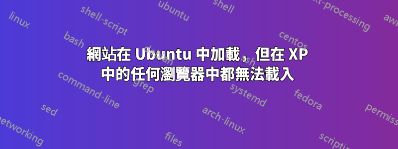 網站在 Ubuntu 中加載，但在 XP 中的任何瀏覽器中都無法載入