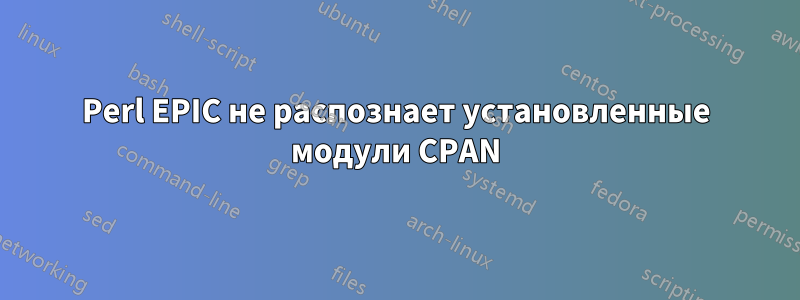 Perl EPIC не распознает установленные модули CPAN