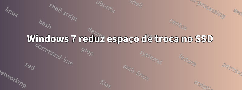 Windows 7 reduz espaço de troca no SSD