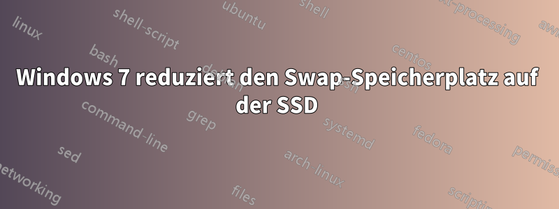 Windows 7 reduziert den Swap-Speicherplatz auf der SSD