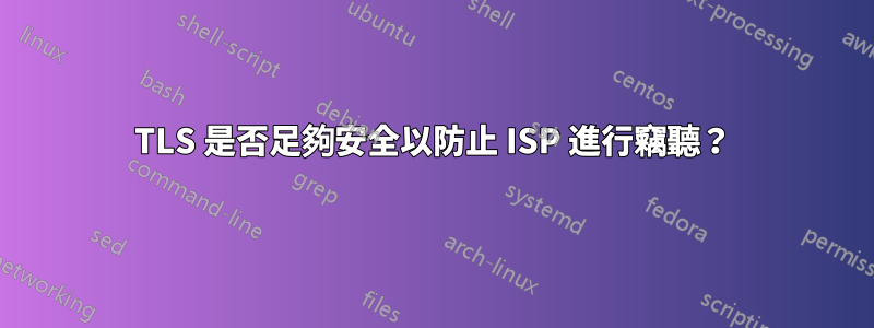 TLS 是否足夠安全以防止 ISP 進行竊聽？