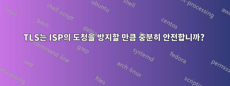 TLS는 ISP의 도청을 방지할 만큼 충분히 안전합니까?